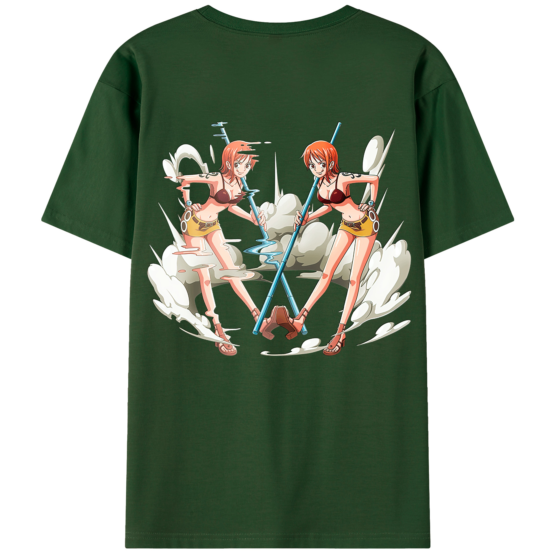 ワンピース ナミ ONE PIECE Nami 綿100％半袖Tシャツ（背面プリント）